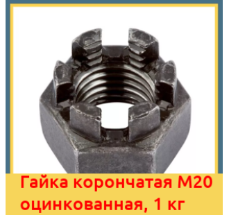 Гайка корончатая М20 оцинкованная, 1 кг в Алматы