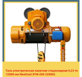 Таль электрическая канатная стационарная 0,25 тн 12000 мм Nexttool ЭТФ-500 320002