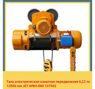 Таль электрическая канатная передвижная 0,22 тн 12000 мм JET WRH-880 107002