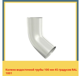 Колено водосточной трубы 100 мм 45 градусов RAL 1001 в Алматы