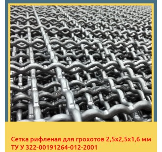 Сетка рифленая для грохотов 2,5х2,5х1,6 мм ТУ У 322-00191264-012-2001 в Алматы