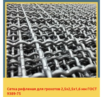 Сетка рифленая для грохотов 2,5х2,5х1,6 мм ГОСТ 9389-75 в Алматы