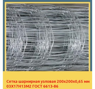 Сетка шарнирная узловая 200х200х0,65 мм 03Х17Н13М2 ГОСТ 6613-86 в Алматы