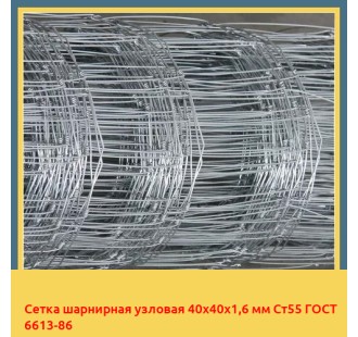 Сетка шарнирная узловая 40х40х1,6 мм Ст55 ГОСТ 6613-86 в Алматы