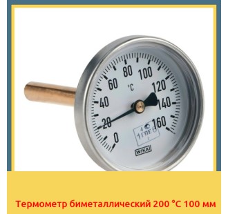 Термометр биметаллический 200 °С 100 мм в Алматы