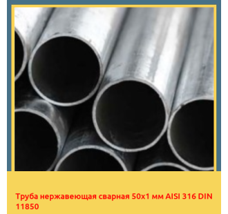 Труба нержавеющая сварная 50х1 мм AISI 316 DIN 11850 в Алматы
